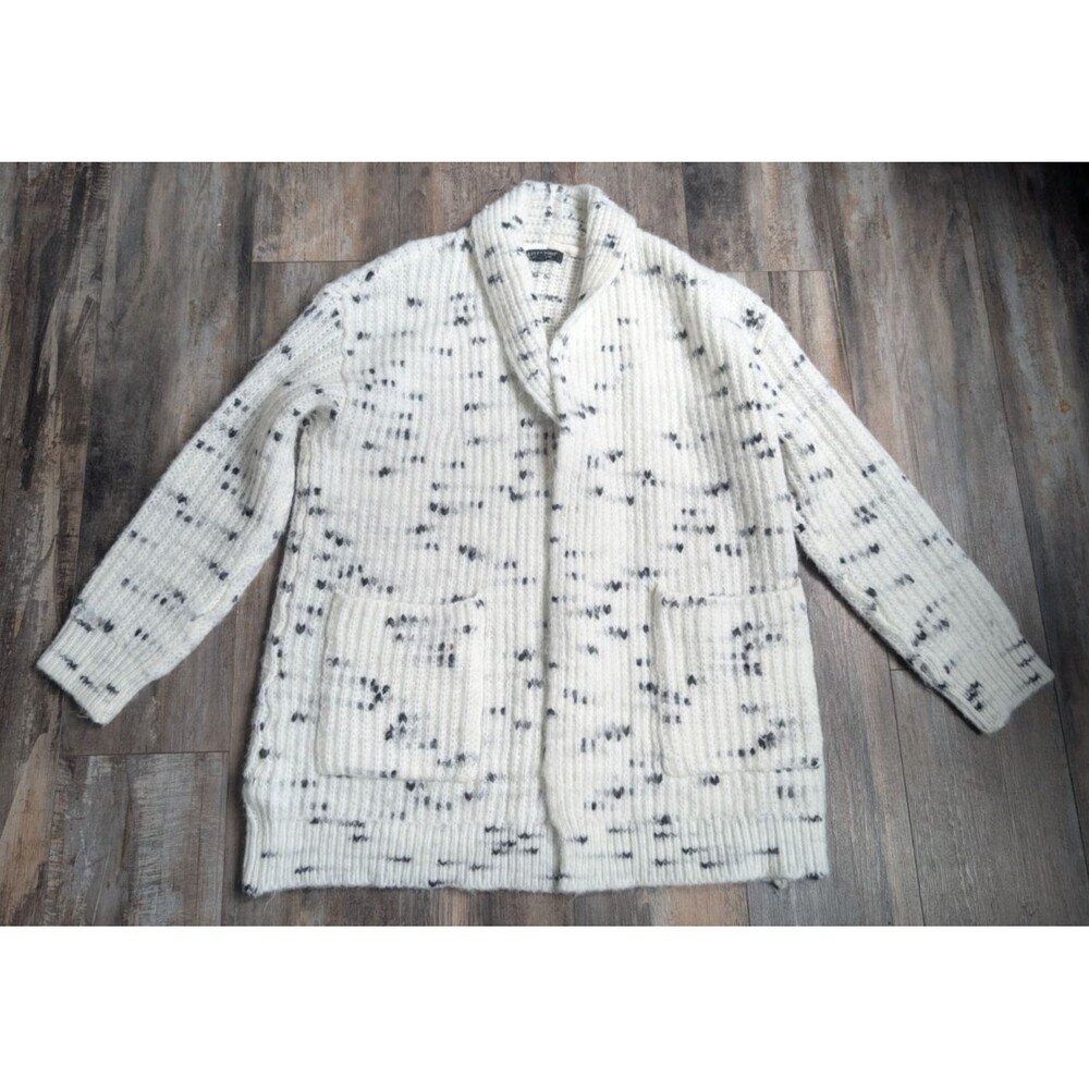 Liverpool Women's Long Sleeve Open Front Cardigan Fuzzy Space Dye Sweater Medium